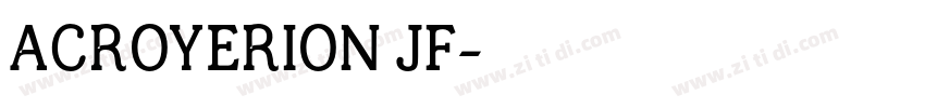 ACROYERION JF字体转换